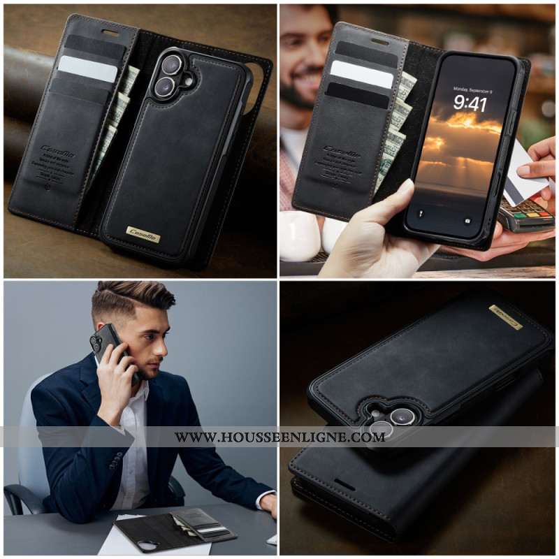 Flip Cover iPhone 17 Compatible MagSafe Coque Détachable et Protection RFID