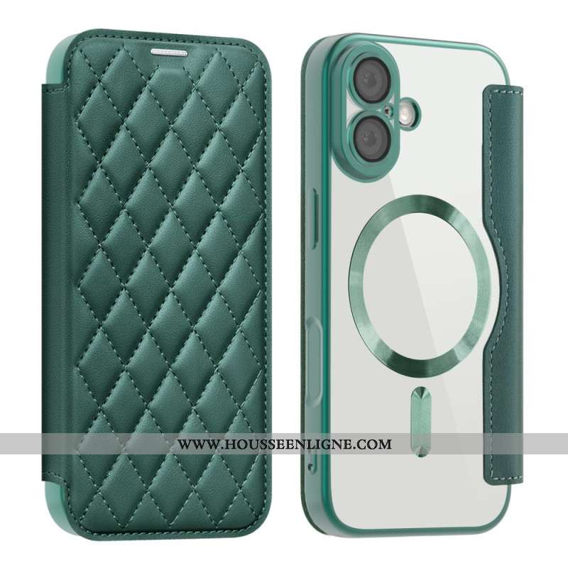 Flip Cover iPhone 17 Compatible MagSafe Matelassée