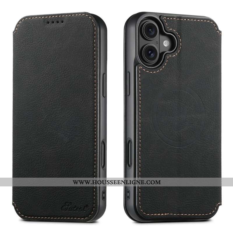 Flip Cover iPhone 17 Compatible MagSafe Style Cuir