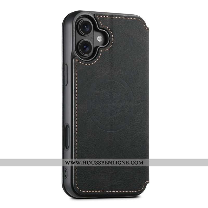 Flip Cover iPhone 17 Compatible MagSafe Style Cuir