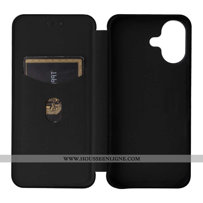 Flip Cover iPhone 17 Fibre Carbone