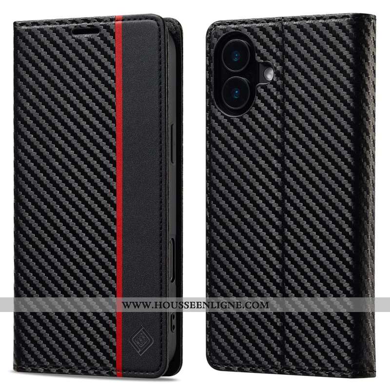 Flip Cover iPhone 17 Fibre Carbone LC.IMEEKE