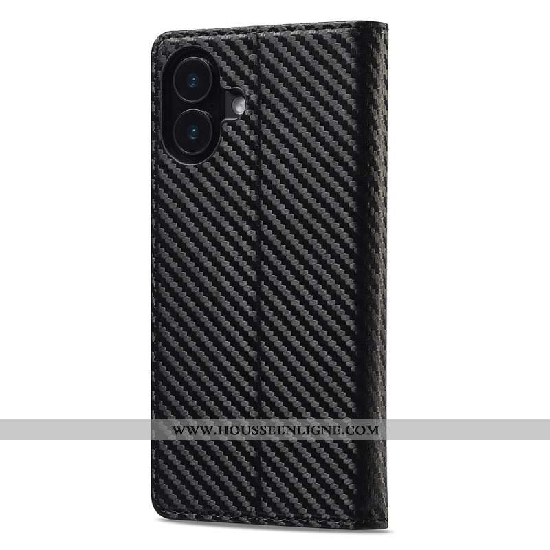 Flip Cover iPhone 17 Fibre Carbone LC.IMEEKE