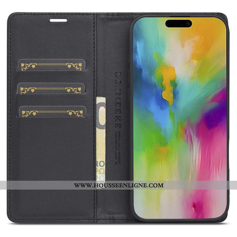 Flip Cover iPhone 17 Fibre Carbone LC.IMEEKE