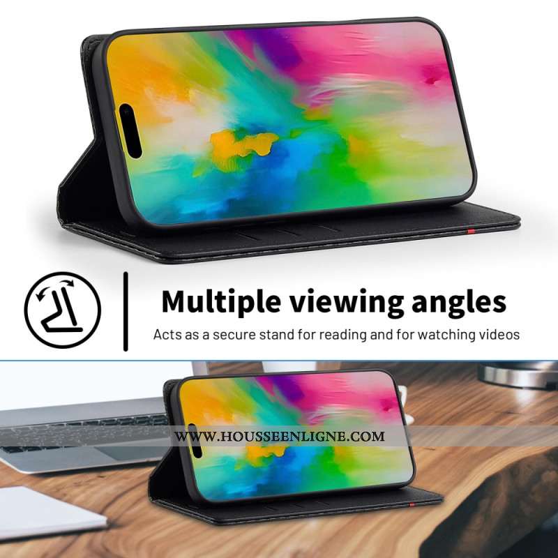 Flip Cover iPhone 17 Fibre Carbone LC.IMEEKE