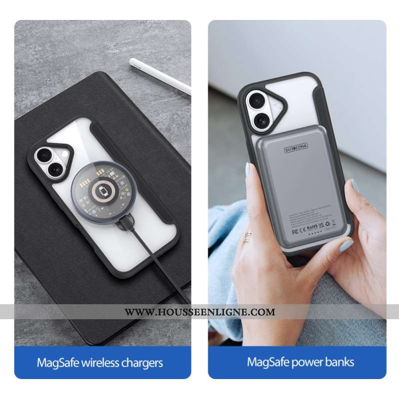 Flip Cover iPhone 17 MagSafe Skin X Pro Series avec Support DUX DUCIS