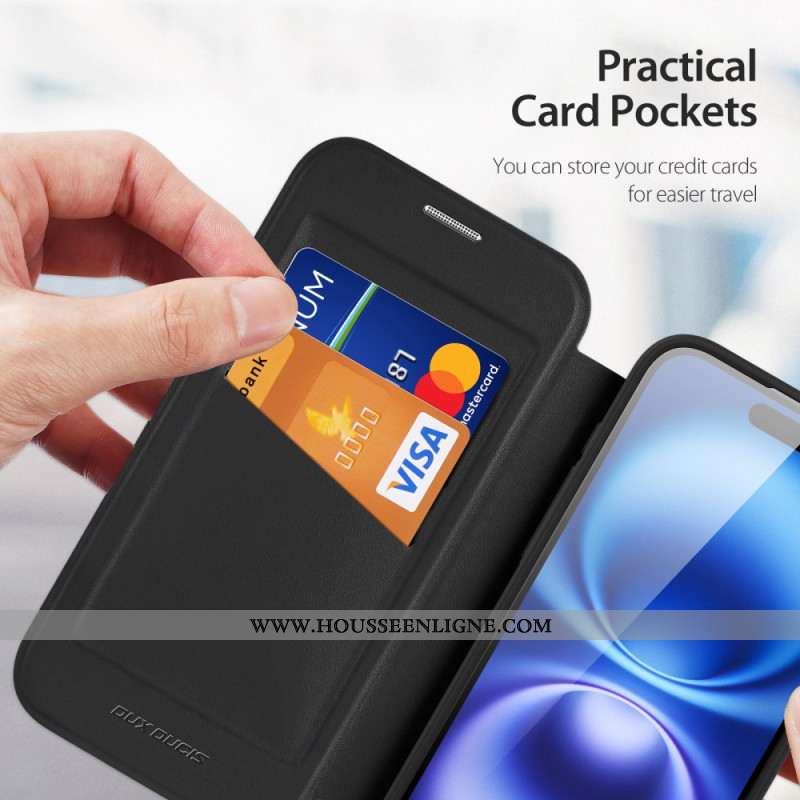 Flip Cover iPhone 17 MagSafe Skin X Pro Series avec Support DUX DUCIS