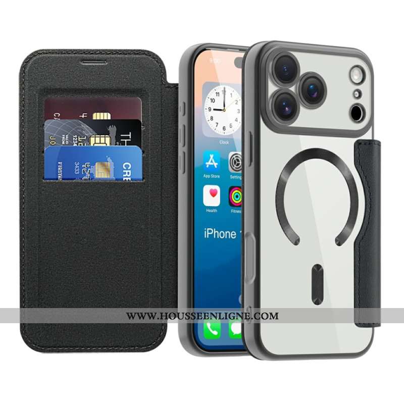 Flip Cover iPhone 17 Pro Compatible MagSafe avec Blocage RFID