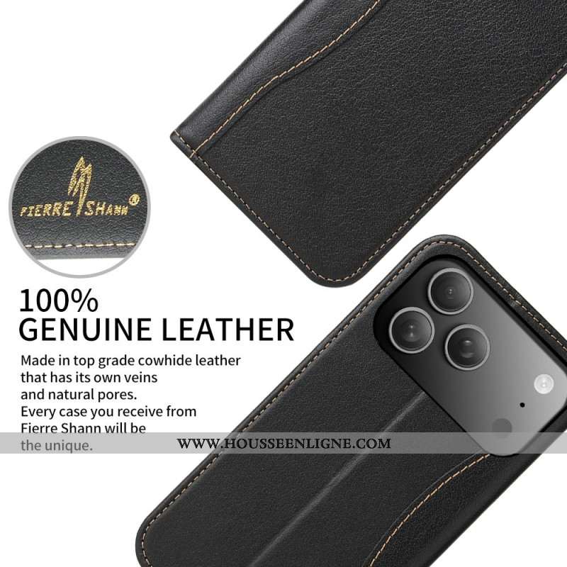 Flip Cover iPhone 17 Pro Cuir Premium Design