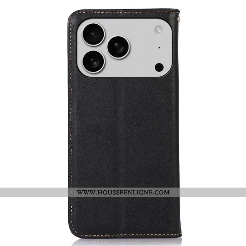 Flip Cover iPhone 17 Pro Cuir Premium KHAZNEH