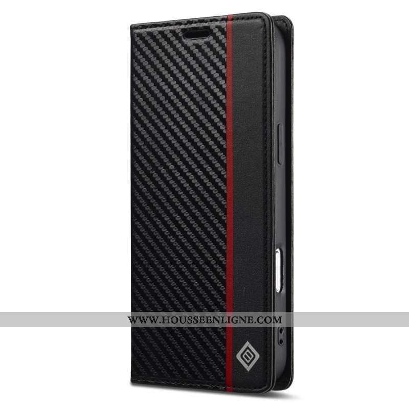 Flip Cover iPhone 17 Pro Fibre Carbone LC.IMEEKE