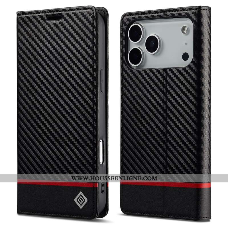 Flip Cover iPhone 17 Pro Fibre Carbone LC.IMEEKE