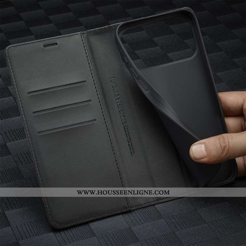 Flip Cover iPhone 17 Pro Fibre Carbone LC.IMEEKE