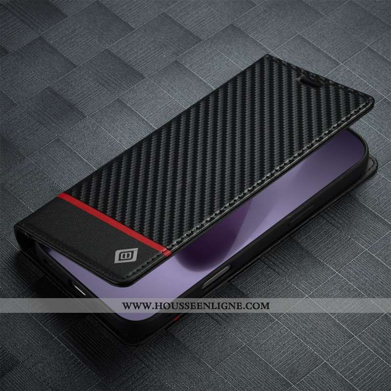 Flip Cover iPhone 17 Pro Fibre Carbone LC.IMEEKE