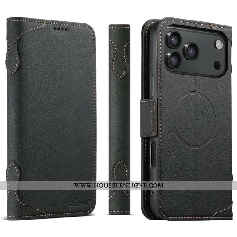 Flip Cover iPhone 17 Pro Max Compatible MagSafe Premium Vintage