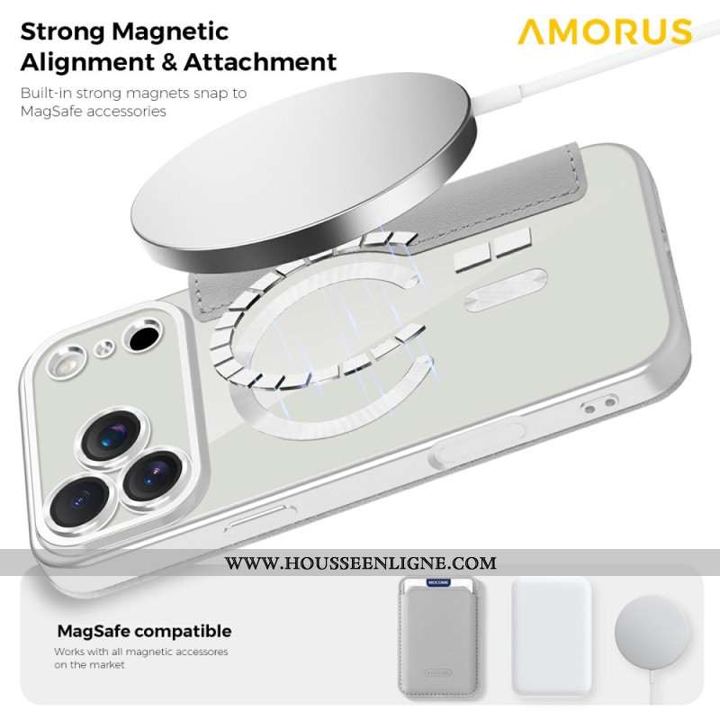 Flip Cover iPhone 17 Pro Max Compatible MagSafe avec Porte-Cartes RFID