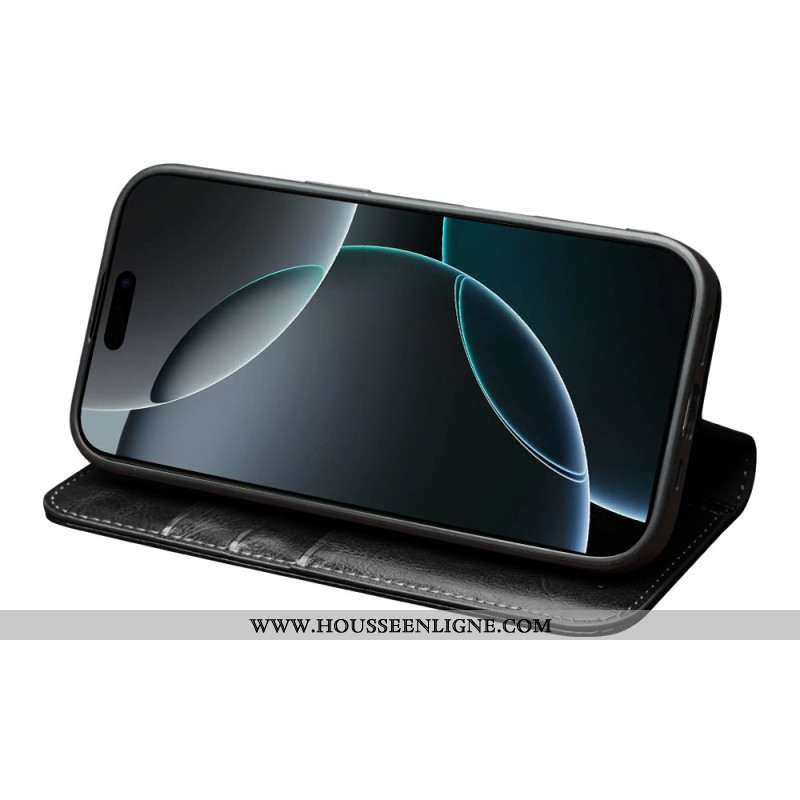 Flip Cover iPhone 17 Pro Max Cuir Cuir QIALINO