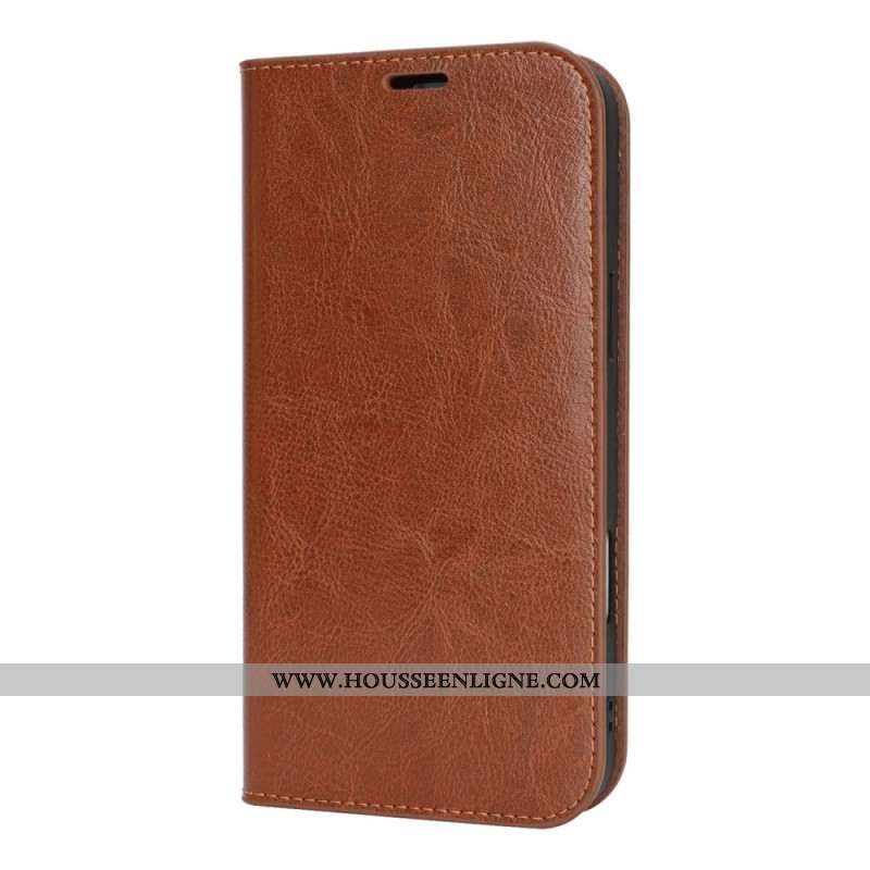 Flip Cover iPhone 17 Pro Max Cuir Véritable