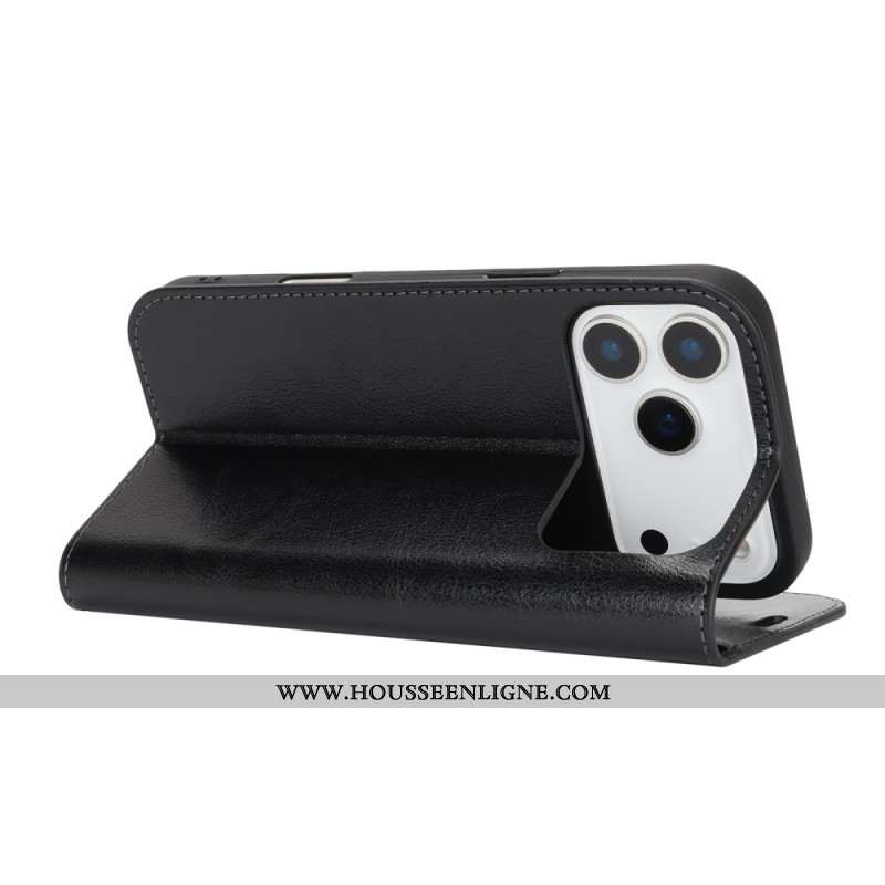 Flip Cover iPhone 17 Pro Max Cuir Véritable