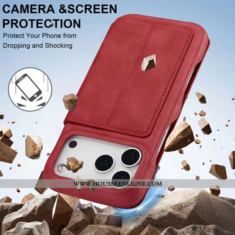 Flip Cover iPhone 17 Pro Max Effet Daim LC.IMEEKE