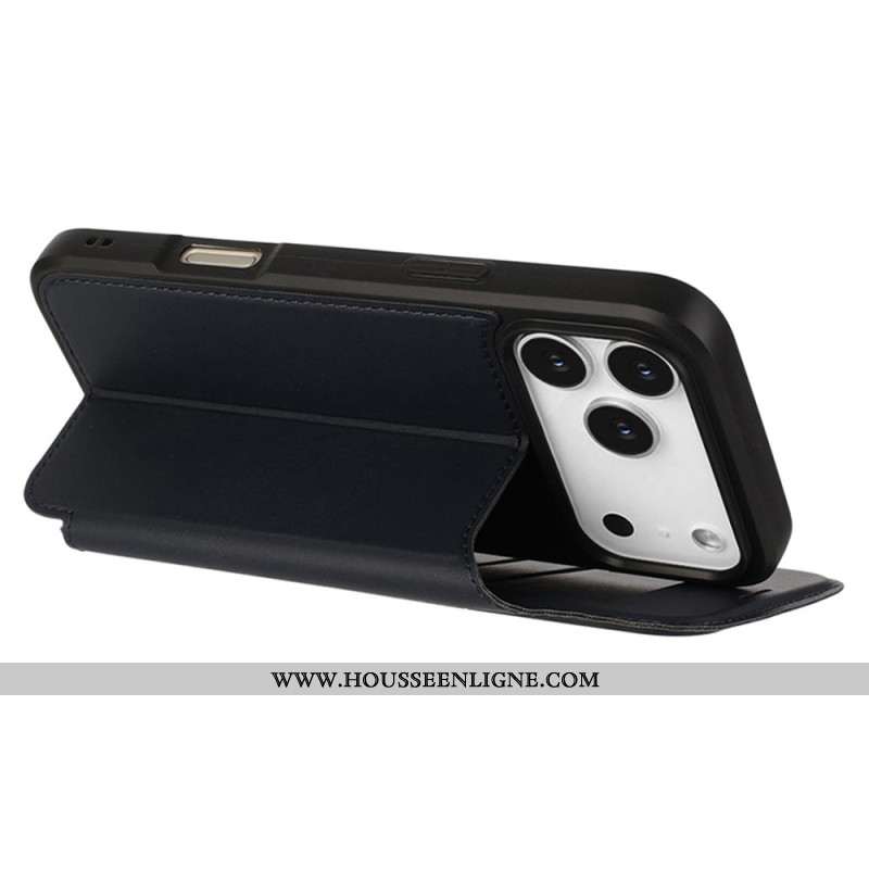 Flip Cover iPhone 17 Pro Max Fermeture Magnétique et Porte-Cartes