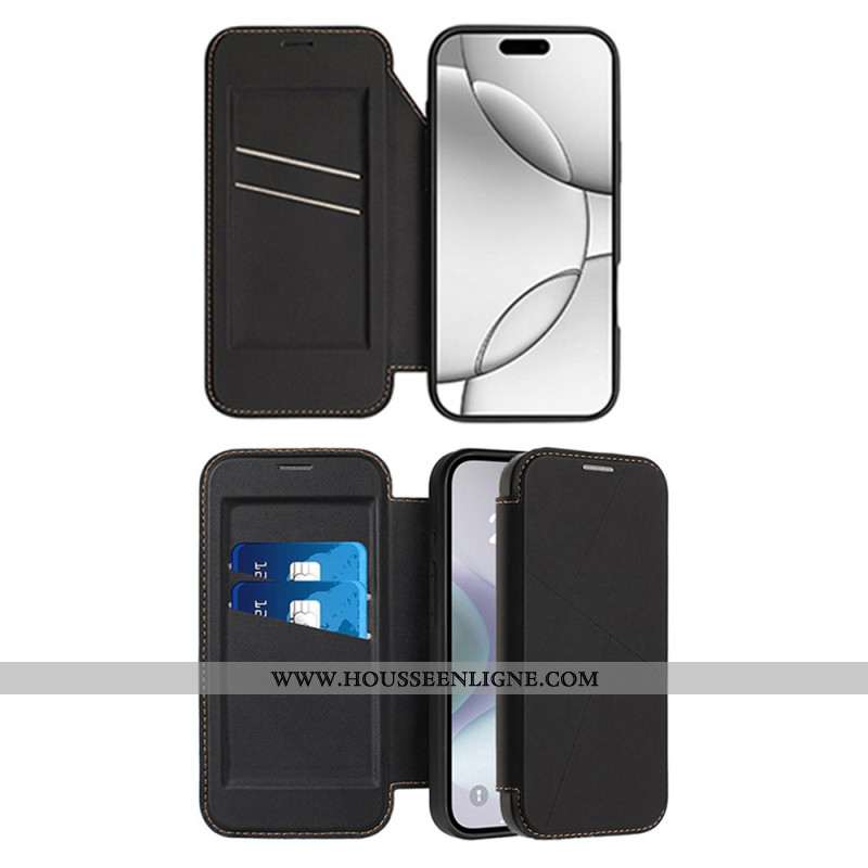 Flip Cover iPhone 17 Pro Max Fermeture Magnétique et Porte-Cartes