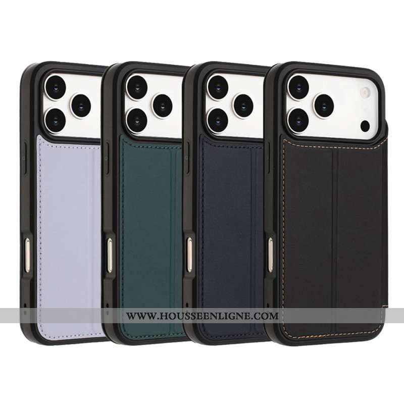 Flip Cover iPhone 17 Pro Max Fermeture Magnétique et Porte-Cartes