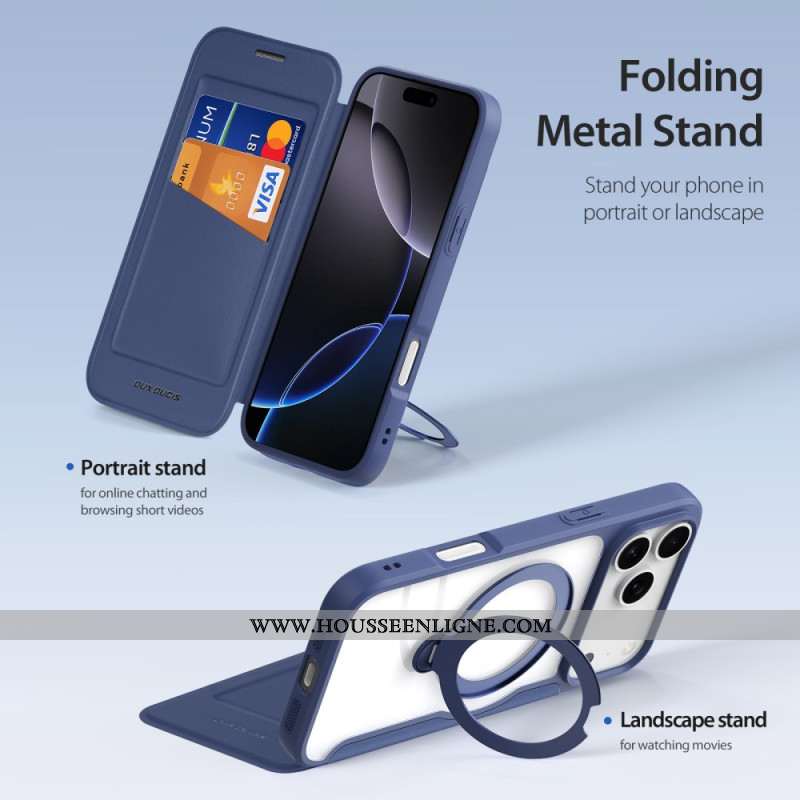 Flip Cover iPhone 17 Pro Skin X Pro Series avec Support DUX DUCIS