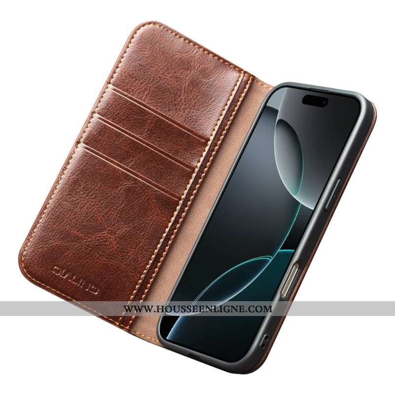 Flip Cover iPhone 17 Pro Vintage QIALINO