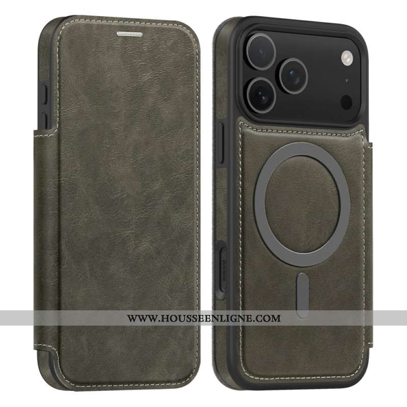 Flip Cover iPhone 17 Pro compatible MagSafe Porte-Cartes RFID