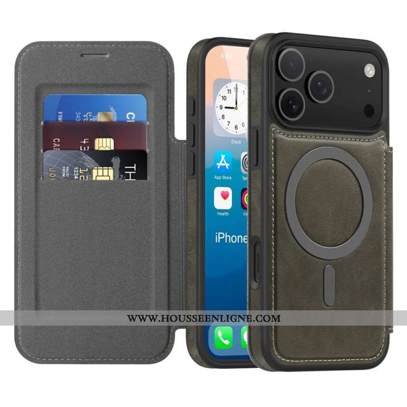 Flip Cover iPhone 17 Pro compatible MagSafe Porte-Cartes RFID
