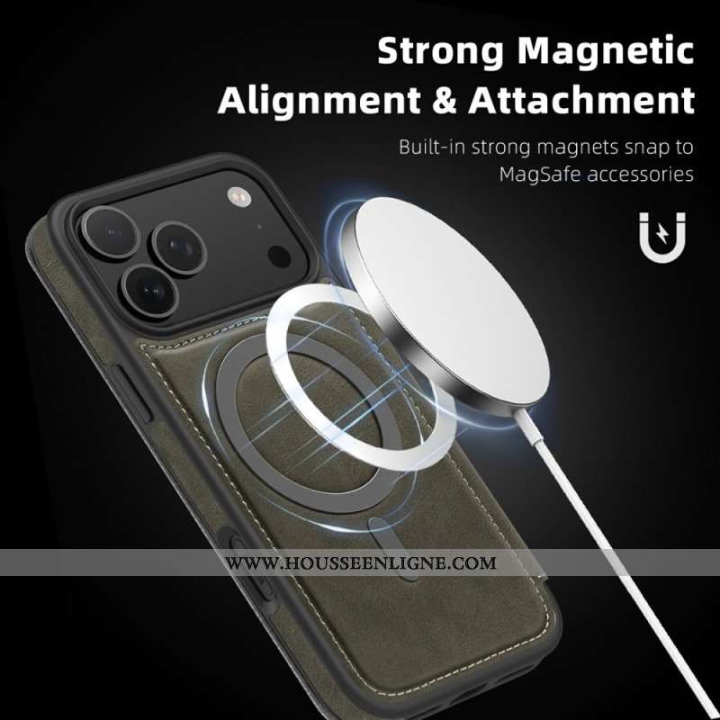Flip Cover iPhone 17 Pro compatible MagSafe Porte-Cartes RFID