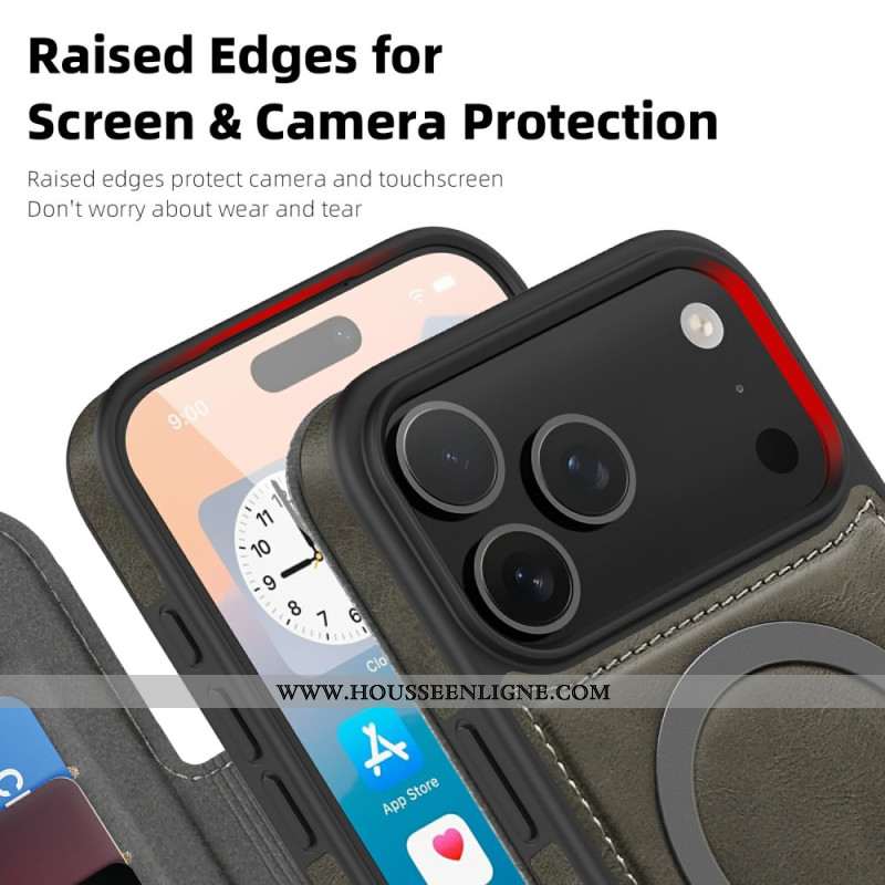 Flip Cover iPhone 17 Pro compatible MagSafe Porte-Cartes RFID