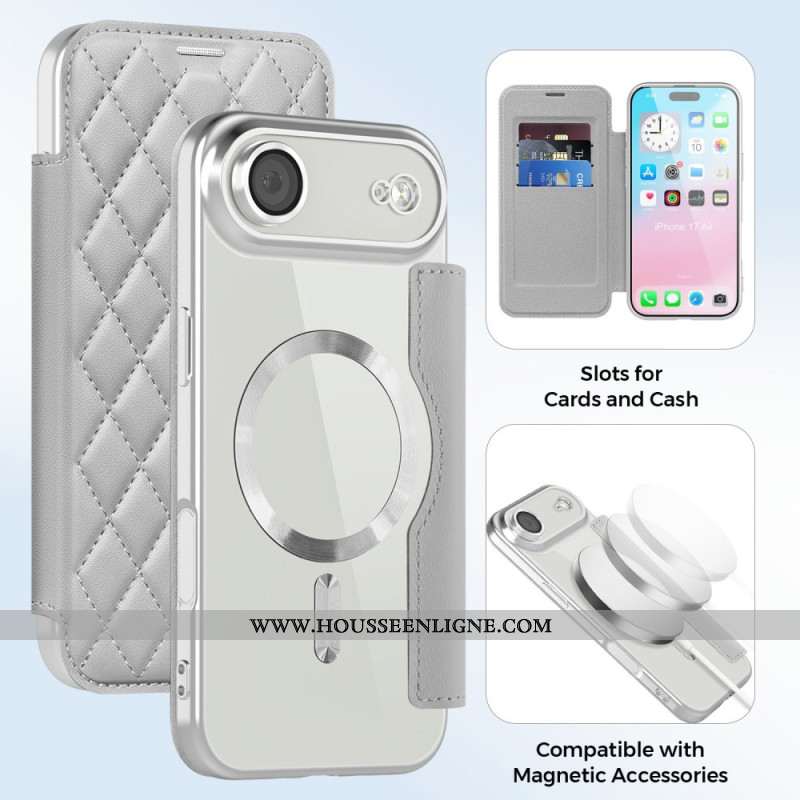 Flip Cover iPhone Air Compatible MagSafe Matellasée