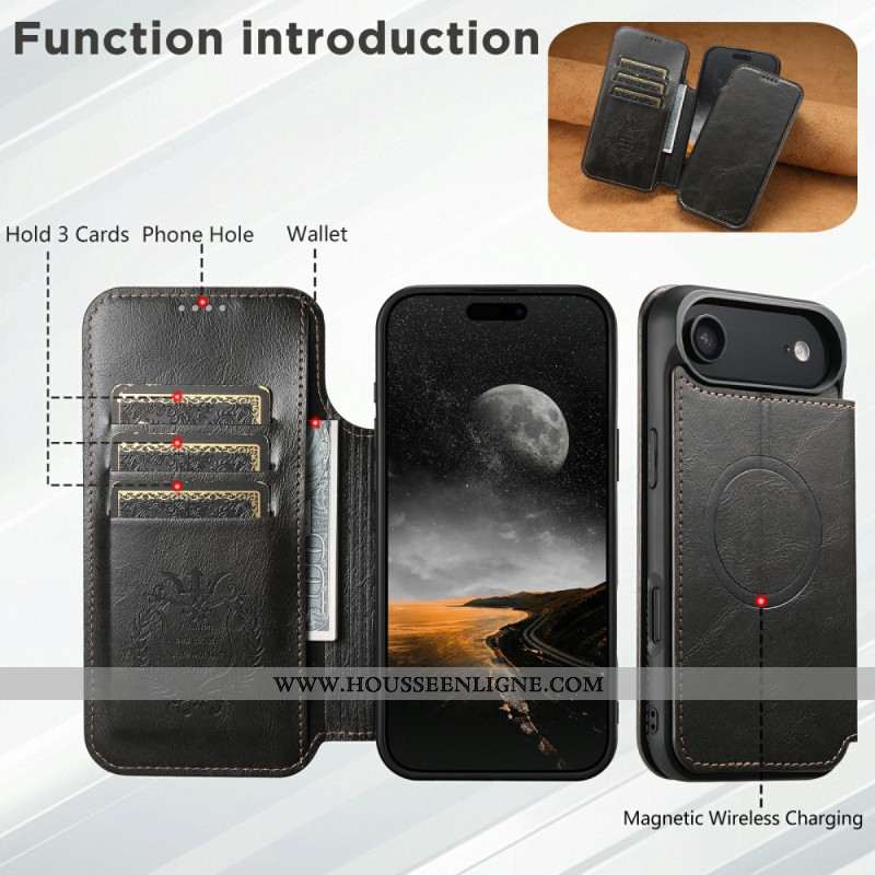 Flip Cover iPhone Air Compatible MagSafe Style Vintage