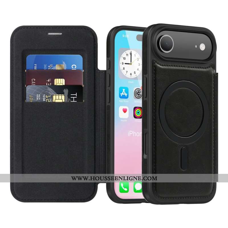 Flip Cover iPhone Air Compatible MagSafe avec Porte-Cartes RFID