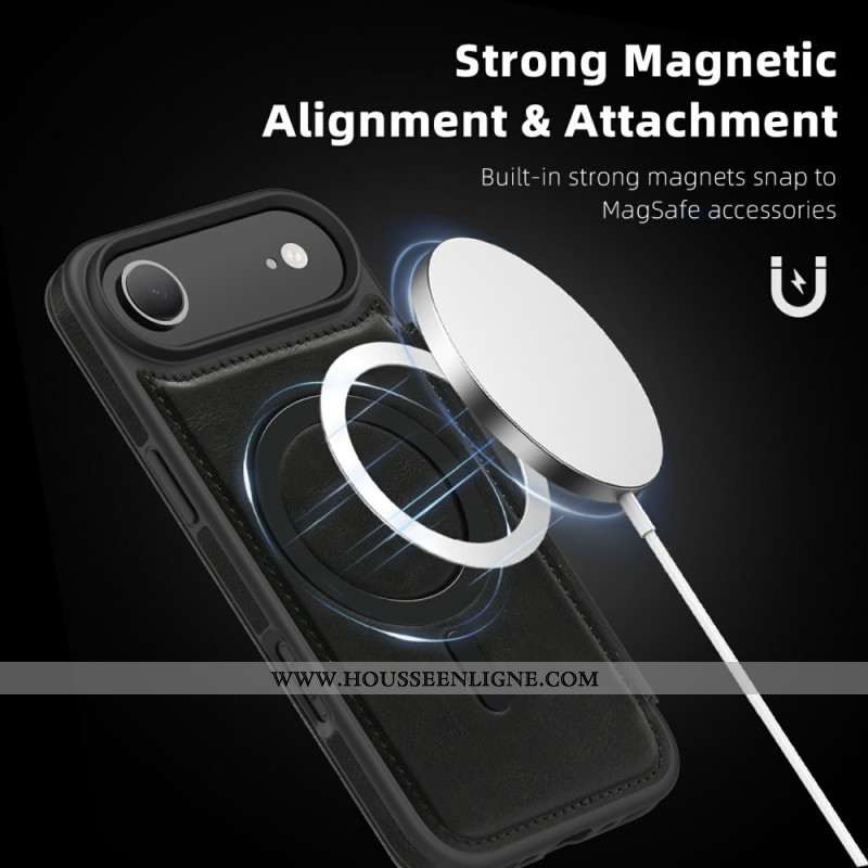 Flip Cover iPhone Air Compatible MagSafe avec Porte-Cartes RFID