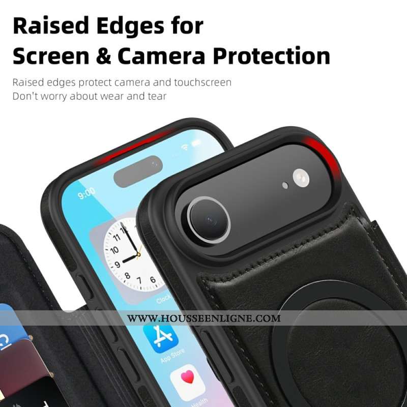 Flip Cover iPhone Air Compatible MagSafe avec Porte-Cartes RFID