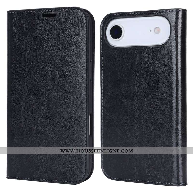 Flip Cover iPhone Air Cuir Véritable