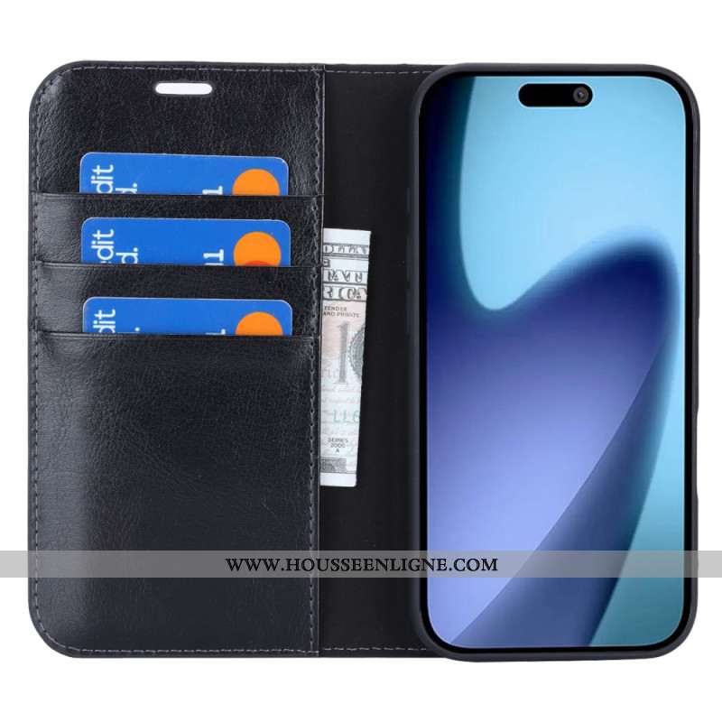 Flip Cover iPhone Air Cuir Véritable