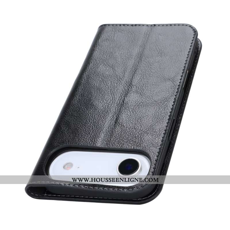 Flip Cover iPhone Air Cuir Véritable