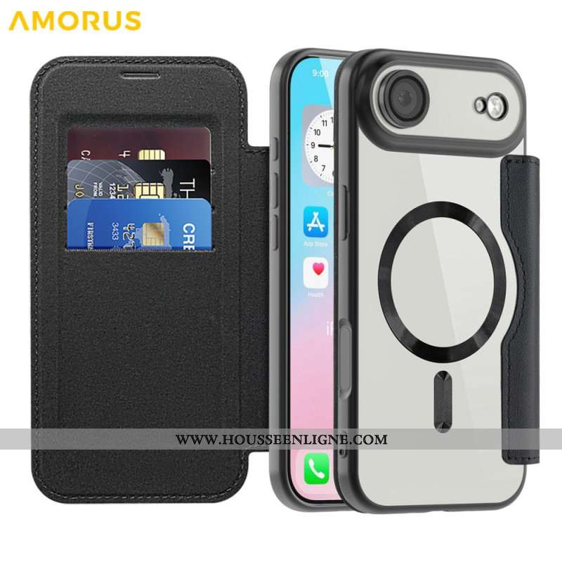 Flip Cover iPhone Air compatible MagSafe avec Porte-Cartes RFID