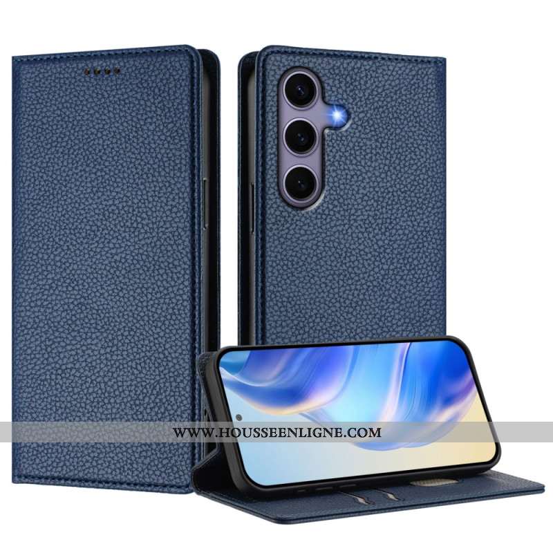 Flip Samsung Galaxy S25 5G Texture Litchi Blocage RFID