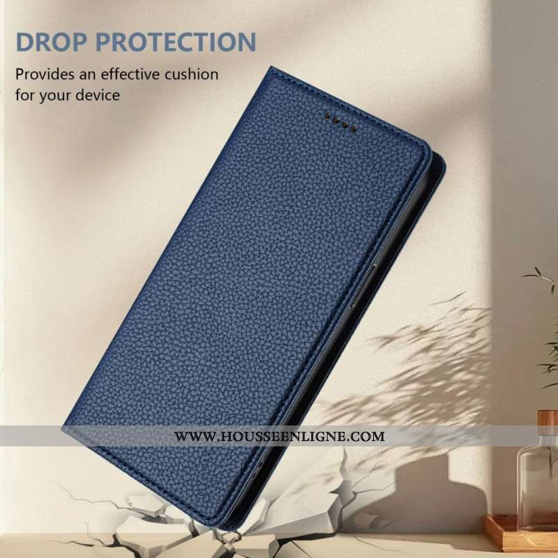 Flip Samsung Galaxy S25 5G Texture Litchi Blocage RFID