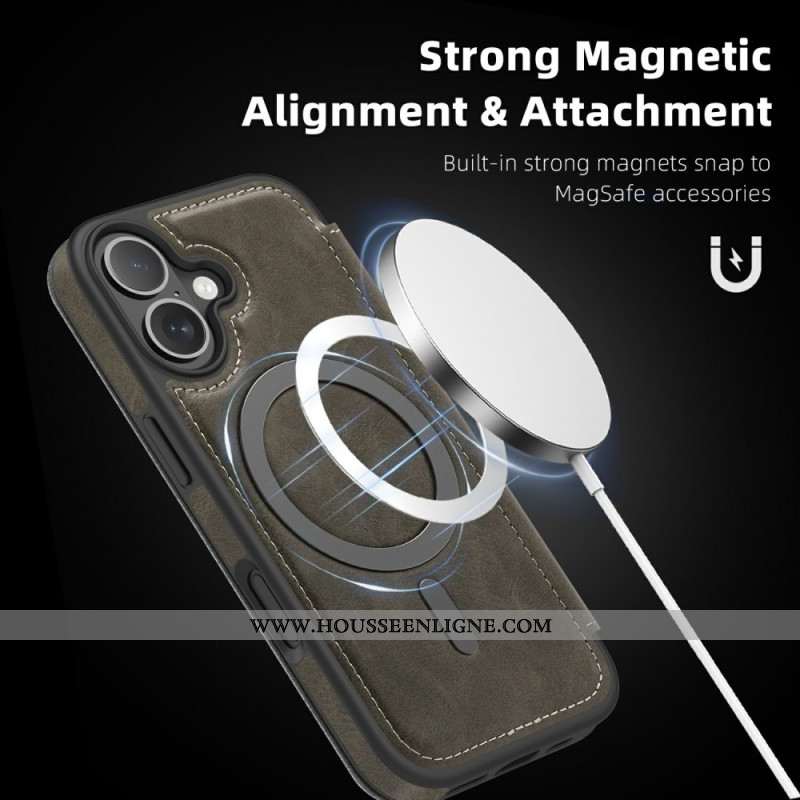 Fllip Cover iPhone 17 Compatible MagSafe Porte-Cartes RFID
