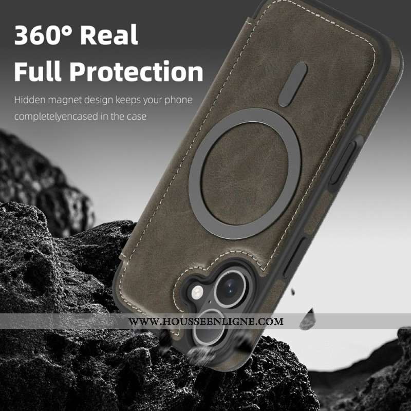 Fllip Cover iPhone 17 Compatible MagSafe Porte-Cartes RFID