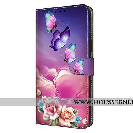 HOusse Samsung Galaxy S25 Plus 5G Papillons et Petites Fleurs