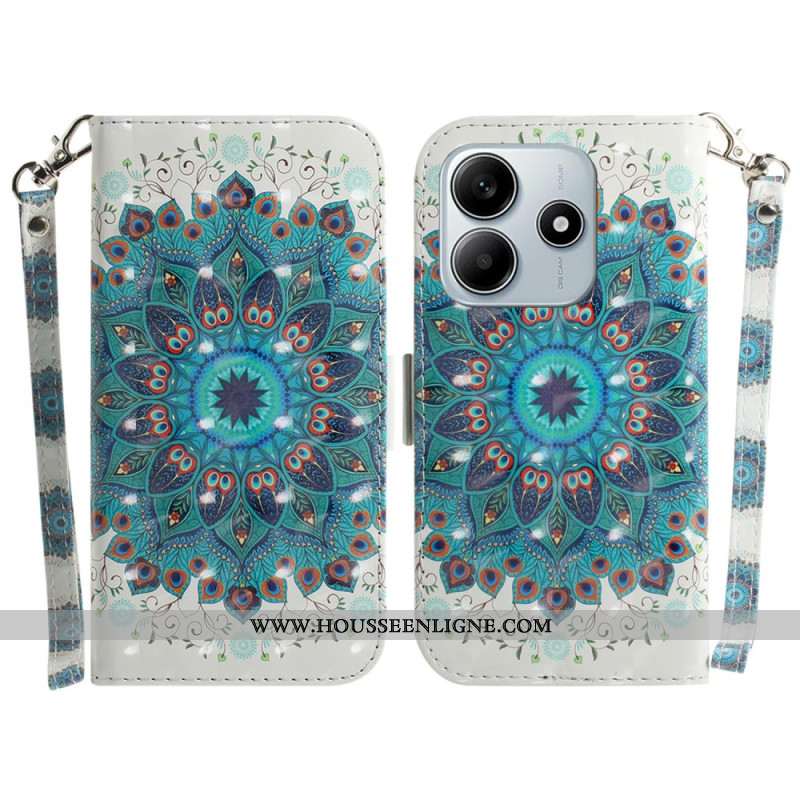 HOusse Xiaomi Redmi Note 14 5G Mandala Vert à Lanière