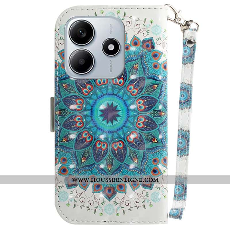 HOusse Xiaomi Redmi Note 14 5G Mandala Vert à Lanière