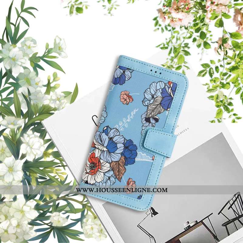 HOusse Xiaomi Redmi Note 14 Pro 4G Fleurs Graphiques à Lanière